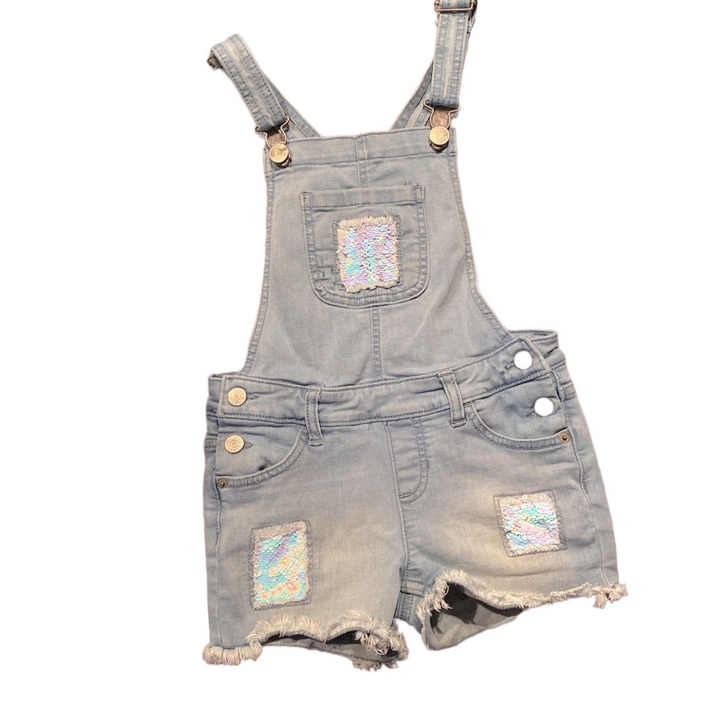 Denim Overalls Shorts